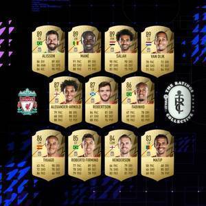利物浦球员FIFA22评分：萨拉赫、马内、阿利森、范迪克均89分